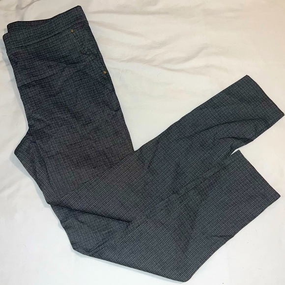 Jones New York Grey/Black Plaid Dress Full Length Pant - Picture 1 of 5